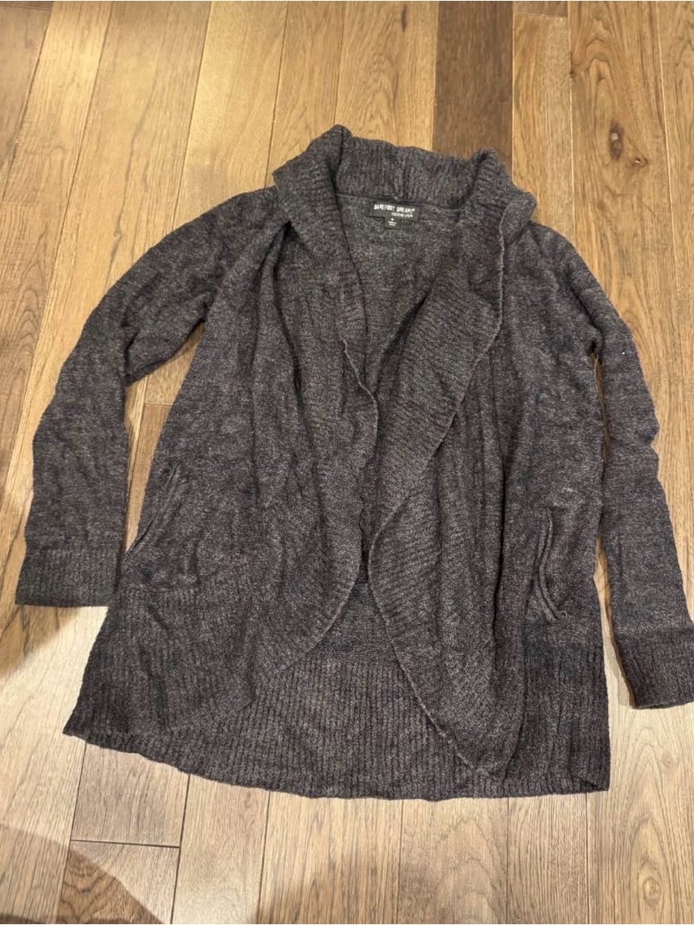 Barefoot Dreams CozyChic darkngray sweater cardigan